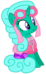 Size: 612x984 | Tagged: safe, artist:徐詩珮, derpibooru import, glitter drops, pony, unicorn, series:sprglitemplight diary, series:sprglitemplight life jacket days, series:springshadowdrops diary, series:springshadowdrops life jacket days, alternate universe, base used, clothes, cute, paw patrol, simple background, skye (paw patrol), transparent background