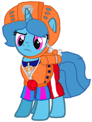 Size: 774x1028 | Tagged: safe, artist:徐詩珮, derpibooru import, spring rain, pony, unicorn, series:sprglitemplight diary, series:sprglitemplight life jacket days, series:springshadowdrops diary, series:springshadowdrops life jacket days, alternate universe, base used, clothes, cute, lifeguard, lifeguard spring rain, paw patrol, simple background, spring rain is not amused, transparent background, unamused, zuma (paw patrol)