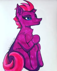 Size: 1178x1472 | Tagged: safe, artist:twilightwolf91, derpibooru import, fizzlepop berrytwist, tempest shadow, traditional art