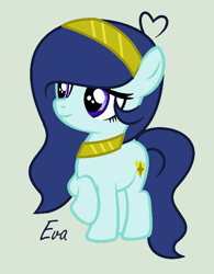 Size: 671x862 | Tagged: safe, artist:lominicinfinity, derpibooru import, oc, oc:eva crystals, earth pony, pony, female, filly, simple background, solo