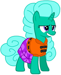 Size: 877x1080 | Tagged: safe, artist:徐詩珮, derpibooru import, glitter drops, pony, unicorn, series:sprglitemplight diary, series:sprglitemplight life jacket days, series:springshadowdrops diary, series:springshadowdrops life jacket days, alternate universe, base used, clothes, cute, lifejacket, simple background, transparent background