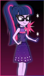 Size: 1280x2203 | Tagged: safe, artist:diilaycc, derpibooru import, sci-twi, twilight sparkle, better together, equestria girls, i'm on a yacht, spring breakdown, female, obtrusive watermark, sleeveless, solo, watermark