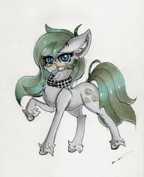 Size: 2415x2981 | Tagged: safe, artist:luxiwind, derpibooru import, cloudy quartz, pony, alternate hairstyle, high res, loose hair, solo, traditional art