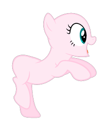 Size: 686x766 | Tagged: safe, artist:pony-bases-galore, derpibooru import, oc, oc only, earth pony, bald, base, earth pony oc, eyelashes, open mouth, rearing, simple background, smiling, solo, transparent background