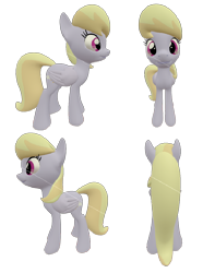 Size: 638x856 | Tagged: safe, artist:topsangtheman, derpibooru import, cloud kicker, pegasus, pony, 3d, looking at you, reference, simple background, solo, source filmmaker, transparent background