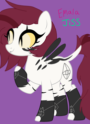 Size: 2022x2798 | Tagged: safe, artist:circuspaparazzi5678, derpibooru import, oc, oc:emala jiss, pegasus, base used, fanart, feather, lipstick, makeup, smiling, solo, stripes