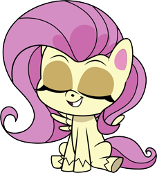 Size: 5115x5627 | Tagged: safe, artist:illumnious, derpibooru import, fluttershy, pegasus, pony, my little pony: pony life, .ai available, absurd resolution, cute, eyes closed, female, mare, shyabetes, simple background, sitting, smiling, solo, transparent background, vector, wings