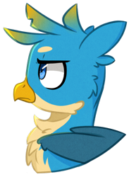 Size: 900x1230 | Tagged: safe, artist:pointdelta, derpibooru import, gallus, griffon, bust, male, portrait, profile, simple background, solo, transparent background