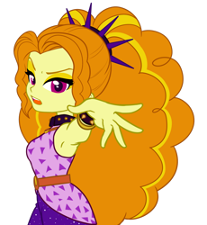 Size: 1024x1113 | Tagged: safe, artist:rileyav, derpibooru import, adagio dazzle, equestria girls, armpits, bracelet, clothes, collar, female, headband, jewelry, looking at you, pants, shirt, simple background, sleeveless, solo, spiked headband, spiked wristband, transparent background, waistband, wristband