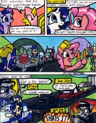 Size: 1024x1310 | Tagged: safe, artist:sketchywolf-13, derpibooru import, oc, oc:sketchy, earth pony, pony, unicorn, angry, car, cigarette, clothes, comic, female, lincoln (car), lincoln continental, mare, meme, milk truck, rage, rage face, smoking, this will end in tears, tongue out, truck, van, volkswagen, volkswagen type 2, vulgar