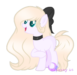 Size: 1320x1270 | Tagged: safe, artist:snowshy16, derpibooru import, oc, oc only, earth pony, pony, bow, choker, female, hair bow, mare, photo, simple background, solo, transparent background