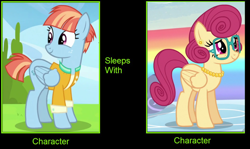 Size: 1024x611 | Tagged: safe, derpibooru import, edit, edited screencap, screencap, posey shy, windy whistles, pegasus, pony, clothes, female, implied sex, implied shipping, infidelity, lesbian, mare, shipping, shipping domino, windyshy