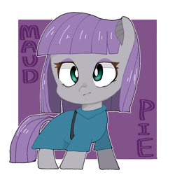 Size: 768x768 | Tagged: safe, artist:destroyer_aky, derpibooru import, maud pie, earth pony, pony, abstract background, chibi, cute, female, mare, maudabetes, pixiv, solo