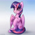 Size: 2160x2160 | Tagged: safe, artist:adagiostring, derpibooru import, twilight sparkle, twilight sparkle (alicorn), alicorn, pony, chest fluff, cute, ear fluff, female, gradient background, high res, leg fluff, mare, sitting, smiling, solo, twiabetes, ych example, your character here