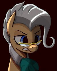 Size: 3067x3841 | Tagged: safe, artist:swegmeiser, derpibooru import, mayor mare, earth pony, pony, angry, bust, portrait, solo