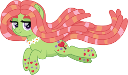 Size: 1500x884 | Tagged: safe, artist:cloudyglow, derpibooru import, tree hugger, earth pony, pony, female, mare, rainbow power, rainbow power-ified, simple background, solo, transparent background, vector