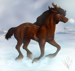 Size: 966x920 | Tagged: safe, artist:depixelator, derpibooru import, oc, oc:carol of the bells, equine, realistic, snow