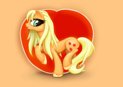 Size: 4960x3508 | Tagged: safe, artist:itchystomach, derpibooru import, applejack, earth pony, pony, apple, food, orange