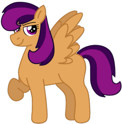 Size: 1071x1087 | Tagged: safe, artist:kindheart525, derpibooru import, oc, oc only, oc:thunderclap, pegasus, pony, female, filly, kindverse, offspring, parent:rumble, parent:scootaloo, parents:rumbloo, raised hoof, simple background, solo, transparent background