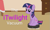 Size: 405x247 | Tagged: safe, artist:forgalorga, derpibooru import, edit, twilight sparkle, unicorn twilight, pony, robot, robot pony, unicorn, behaving like a cat, not for sale, roomba, text, vacuum cleaner, wingless, wingless edit