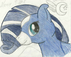 Size: 2024x1624 | Tagged: safe, artist:thewolfpack15, derpibooru import, oc, oc only, oc:silver night, pegasus, pony, female, mare, solo, traditional art