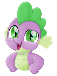 Size: 742x984 | Tagged: safe, artist:prince-lionel, derpibooru import, spike, dragon, bust, hand on hip, male, movie accurate, open mouth, simple background, solo, transparent background