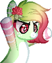 Size: 107x129 | Tagged: safe, artist:skulifuck, derpibooru import, oc, oc only, earth pony, pony, base used, bust, earth pony oc, flower, flower in hair, frown, looking down, simple background, solo, transparent background