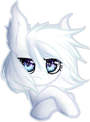 Size: 644x874 | Tagged: safe, artist:skulifuck, derpibooru import, oc, oc only, oc:snow mist, earth pony, pony, base used, bust, crossed arms, ear fluff, earth pony oc, frown, simple background, solo, transparent background, unamused