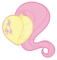 Size: 1600x1687 | Tagged: safe, artist:missmele-madness, derpibooru import, fluttershy, pegasus, pony, butt, butt only, cutie mark, deviantart watermark, dock, female, flutterbutt, heart butt, mare, obtrusive watermark, plot, rear view, simple background, solo, transparent background, watermark