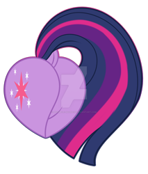 Size: 1600x1881 | Tagged: safe, artist:missmele-madness, derpibooru import, twilight sparkle, alicorn, pony, butt, butt only, cutie mark, deviantart watermark, dock, female, heart butt, mare, obtrusive watermark, plot, rear view, simple background, solo, stupid sexy twilight, transparent background, twibutt, watermark