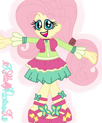 Size: 1024x1229 | Tagged: safe, artist:xxfluffypachirisuxx, derpibooru import, fluttershy, equestria girls, friendship through the ages, female, folk fluttershy, simple background, solo, transparent background