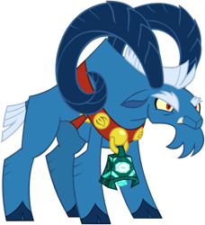 Size: 1280x1401 | Tagged: safe, artist:andoanimalia, derpibooru import, grogar, goat, season 9, spoiler:s09, bell, bewitching bell, cloven, grogar's bell, hooves, male, simple background, solo, transparent background, vector