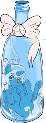 Size: 573x1545 | Tagged: safe, artist:firefoxgirl96, derpibooru import, oc, oc:fleurbelle, alicorn, adorabelle, alicorn oc, bottle, bow, cute, female, golden eyes, hair bow, horn, mare, pony in a bottle, ribbon, simple background, smiling, transparent background, wings