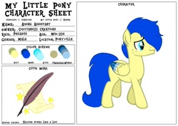 Size: 1024x725 | Tagged: safe, derpibooru import, oc, oc only, oc:aiding assistant, pegasus, pony, photo, reference sheet, solo