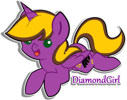 Size: 2750x2181 | Tagged: safe, artist:szarlotki, derpibooru import, oc, oc only, oc:diamondgirl, alicorn, alicorn oc, chibi, horn, simple background, solo, transparent background, wings