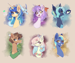 Size: 2301x1948 | Tagged: safe, artist:darlyjay, derpibooru import, oc, oc only, oc:dazzle pin, oc:ginger gold, oc:glowing flower, oc:persephone, oc:sterling sentry, oc:west rain, dracony, dragon, earth pony, hybrid, pegasus, pony, unicorn, female, interspecies offspring, mare, offspring, parent:applejack, parent:caramel, parent:discord, parent:flash sentry, parent:fluttershy, parent:pinkie pie, parent:pokey pierce, parent:rainbow dash, parent:rarity, parent:soarin', parent:spike, parent:twilight sparkle, parents:carajack, parents:discoshy, parents:flashlight, parents:pokeypie, parents:soarindash, parents:sparity