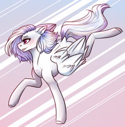 Size: 2108x2154 | Tagged: safe, artist:saltemperor, derpibooru import, oc, cyborg, pegasus, female, mare, multicolored eyes, pale color, solo