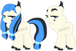 Size: 569x382 | Tagged: safe, artist:skulifuck, derpibooru import, oc, oc only, earth pony, pony, bald, base used, bedroom eyes, duo, earth pony oc, frown, simple background, tattoo, transparent background, unamused, unshorn fetlocks, watermark