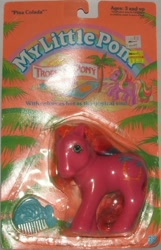 Size: 558x867 | Tagged: safe, derpibooru import, photographer:collector1, g1, comb, official, packaging, piña colada (g1), toy, tropical ponies