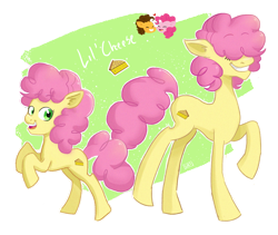 Size: 1280x1080 | Tagged: safe, artist:laescbr, derpibooru import, cheese sandwich, li'l cheese, pinkie pie, earth pony, pony, the last problem, cheesepie, female, male, next generation, nonbinary, older li'l cheese, shipping, simple background, straight, transparent background