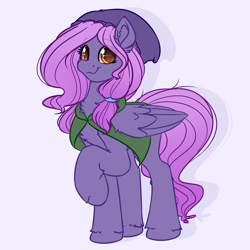 Size: 4000x4000 | Tagged: safe, artist:witchtaunter, derpibooru import, oc, oc only, pegasus, pony, beanie, cape, clothes, commission, female, hat, hood, mare, raised hoof, solo