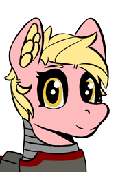 Size: 600x800 | Tagged: safe, derpibooru import, oc, oc only, oc:strawberry lemonade, fallout equestria, bust, cute, portrait, simple background, solo, steel ranger, transparent background