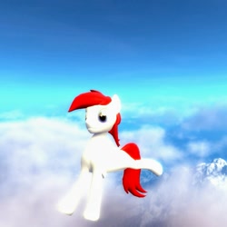 Size: 1081x1080 | Tagged: safe, derpibooru import, oc, oc:apex soundwave, earth pony, pony, 3d, cloud, computer, falling, game, gmod, male, sky, stallion, video game, wat