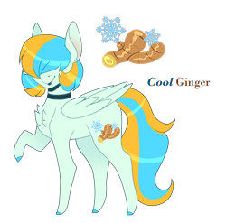 Size: 3102x3065 | Tagged: safe, artist:tuzz-arts, derpibooru import, oc, oc only, oc:cool ginger, pegasus, pony, choker, colored hooves, hair covering face, male, multicolored hair, simple background, solo, transparent background