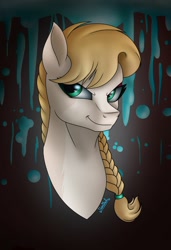 Size: 1280x1871 | Tagged: safe, artist:demeblast, derpibooru import, oc, oc:lyric, earth pony, pony, braid, bust, female, mare, portrait, solo