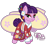 Size: 1235x1142 | Tagged: safe, artist:tassji-s, derpibooru import, kimono, earth pony, pony, g3, clothes, cute, cutie mark background, female, g3 to g4, generation leap, kimono (clothing), looking at you, mare, simple background, solo, transparent background