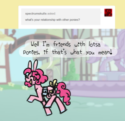 Size: 710x689 | Tagged: safe, artist:ask-pinkie-polkadot-pie, derpibooru import, pinkie pie, earth pony, pony, solo, tumblr:ask-pinkie-polkadot-pie