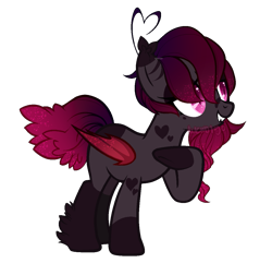 Size: 1135x1095 | Tagged: safe, artist:ad-opt, artist:skulifuck, derpibooru import, oc, oc only, bat pony, pony, collaboration, base used, bat pony oc, bat wings, hoof fluff, hooves to the chest, simple background, smiling, socks (coat marking), solo, transparent background, wings