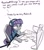 Size: 1400x1600 | Tagged: safe, artist:rocket-lawnchair, derpibooru import, maud pie, earth pony, computer, desk, dialogue, female, headphones, livestream, microphone, rock, solo, text, webcam