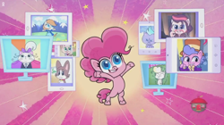 Size: 1076x603 | Tagged: safe, derpibooru import, screencap, opalescence, pinkie pie, winona, earth pony, pony, my little pony: pony life, one click wonder, spoiler:pony life s01e28, brave of the sun fighbird, business cat, condescending wonka, doge, homer simpson backs into bushes, is this a pigeon, meme, meta, one does not simply walk into mordor, ponified meme, success kid, the simpsons, the sound of music, treehouse logo, willy wonka and the chocolate factory